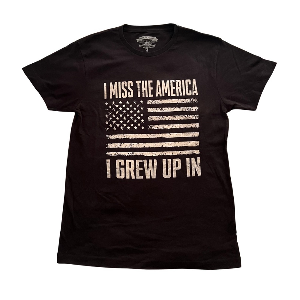 I Love My Freedom Men’s Black I Miss The America I Grew Up In T-shirt